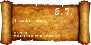 Brazda Tünde névjegykártya